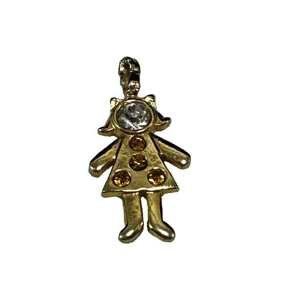 Birthstone‎ Bunch November Topaz Girl Charm Genuine Swarovski Crystal - Picture 1 of 13